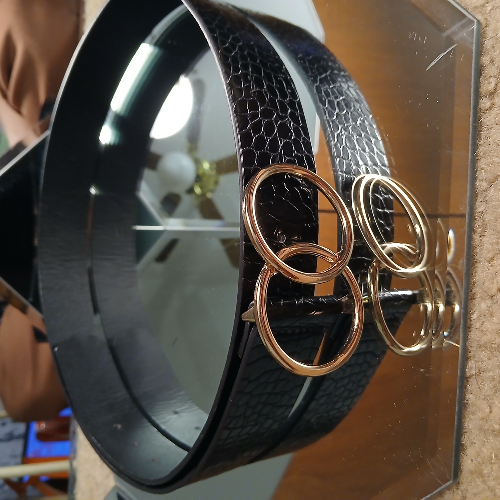 Black Belt with Gold Buckle